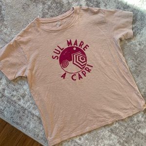 J. Crew Tan Tee Saul Mars A CAPRI GRAPHIC